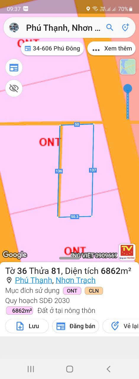 Bán đất cây lâu năm có 300 thổ cư tại Xã Phú Thạnh, vị trí gần vành đai 3, giá rất rẻ