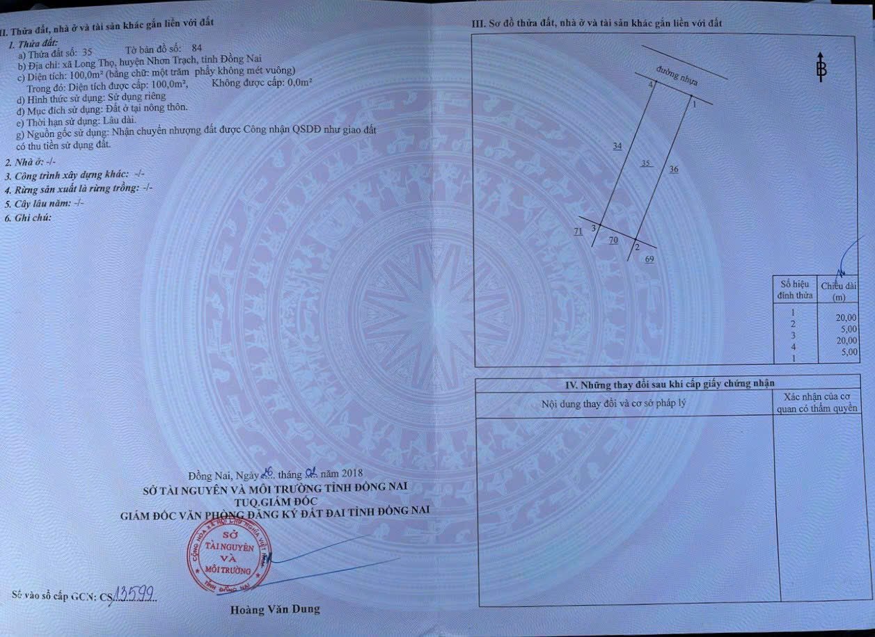 Bán đất mặt tiền dự án Hud Nhơn Trạch gần vòng xoay, chung cư dầu khí, nhiều tiện ích xung quanh